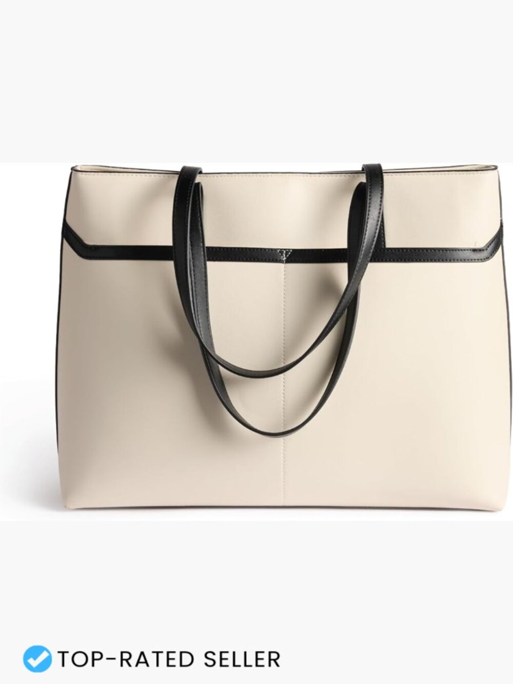 Large Faux Leather Satchel Tote Bag Structured Shoulder Purse LDS Church Mom